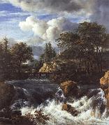 Jacob van Ruisdael A Waterfall in a Rocky Landscape china oil painting reproduction